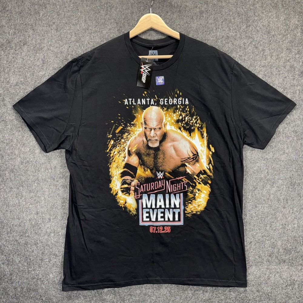 Goldberg WWE Atlanta Main Event T-Shirt Mens XL Short Sleeve Black 7-12-25 New